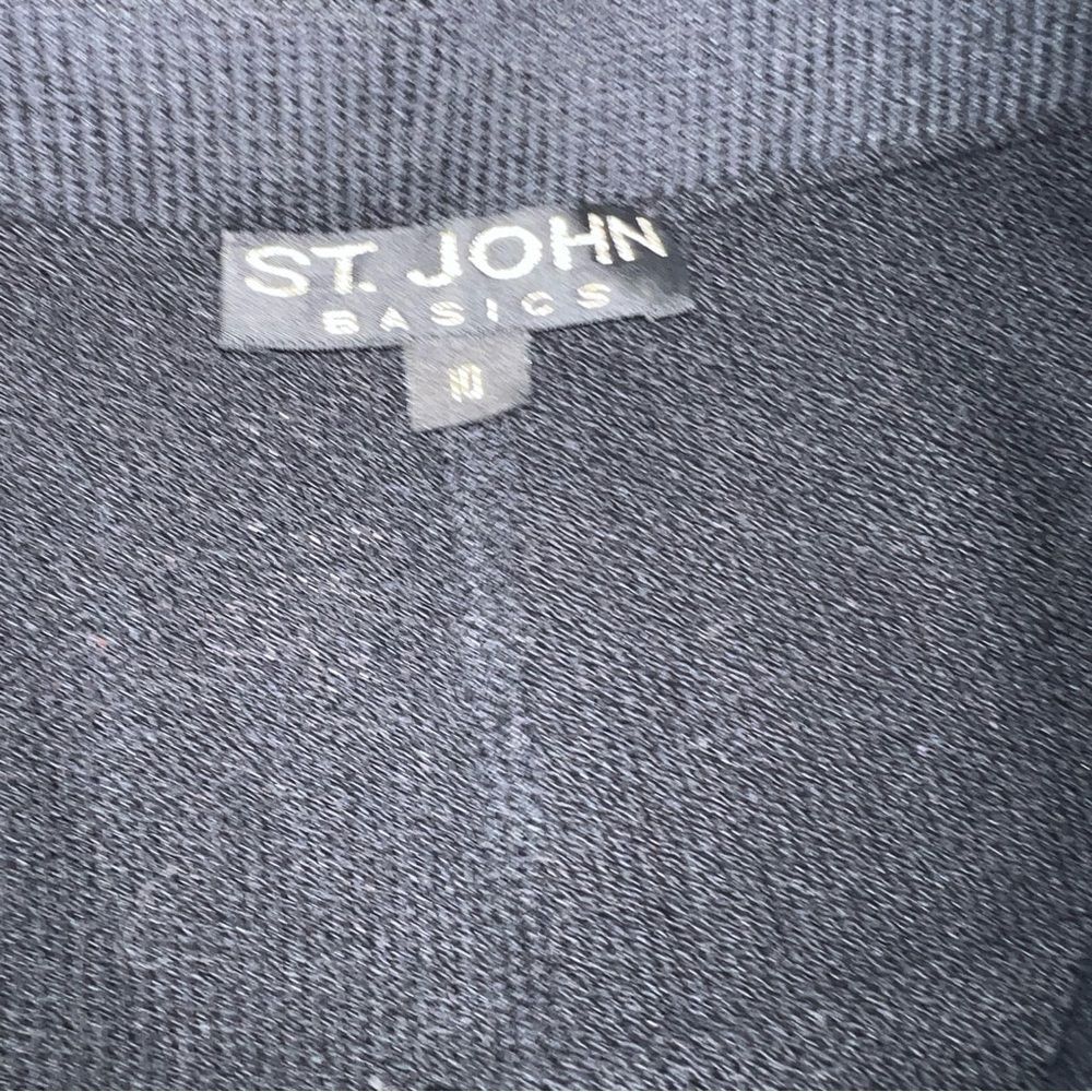 St. John Basics Santana Knit Pants Black Size 10– Classic Old Money Elegance - Picture 7 of 8